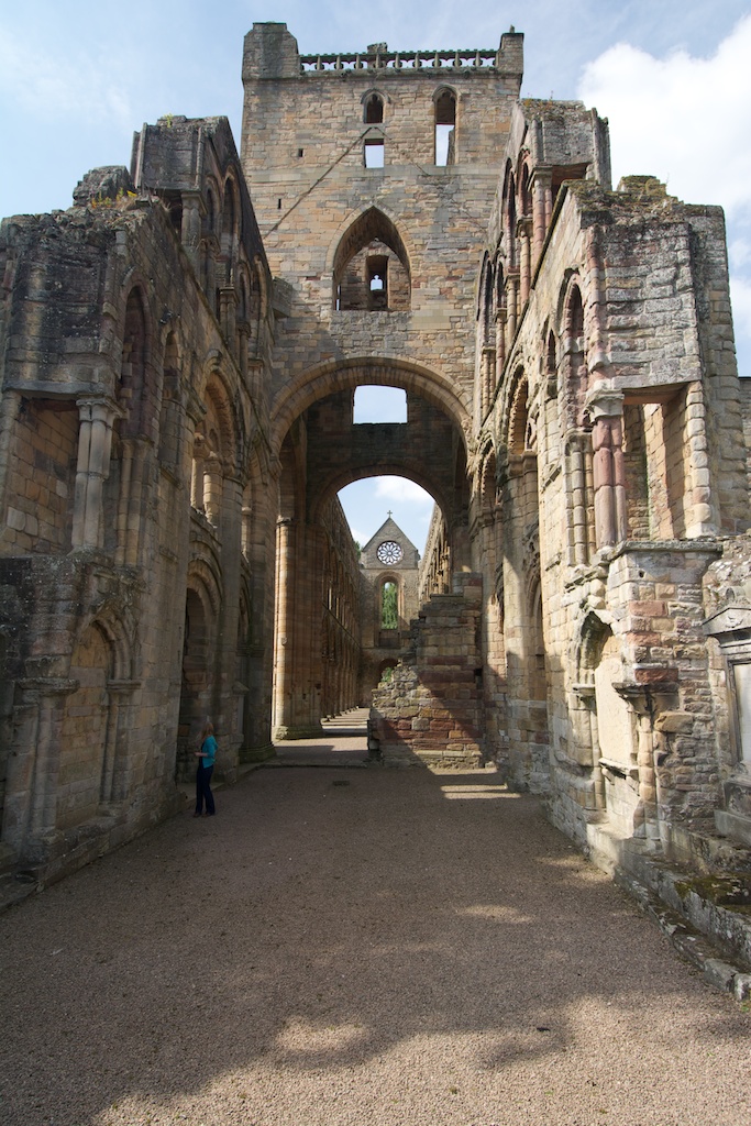 In the mid-1500s a French army, who had allied themselves with the Scots, altered the top of the tower so that they could fire cannon from it.